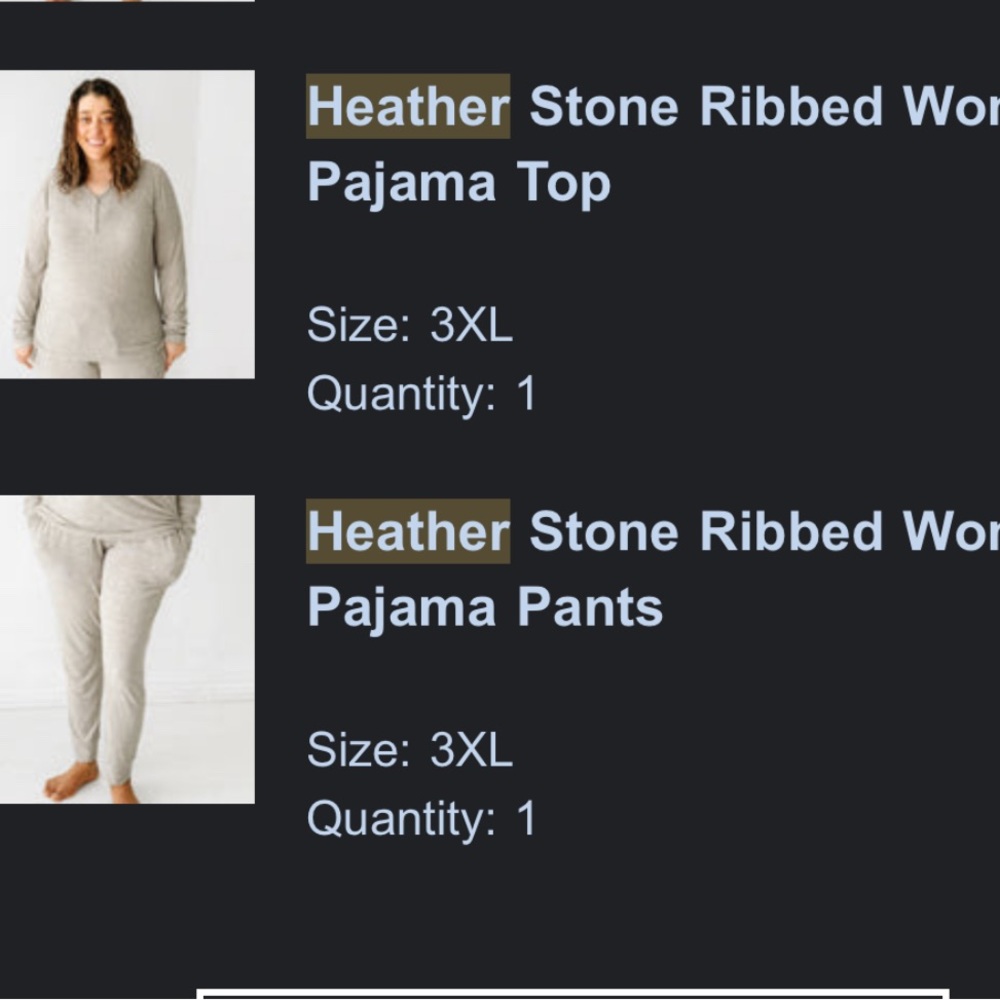 Little Sleepies Heather Stone Ribbed Pajama Set